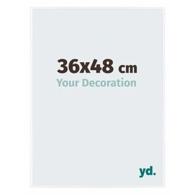 Image of Your Decoration Picture Frame 36x48 cm Decorative Wall in Plastic with Plexiglas Glass Antireflection Excellent Quality White High Gloss Evry