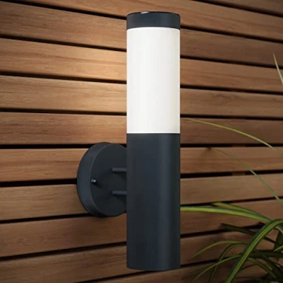 Image of SolarCentre® Canterbury XT Solar Powered Outdoor Garden Wall Light Anthracite