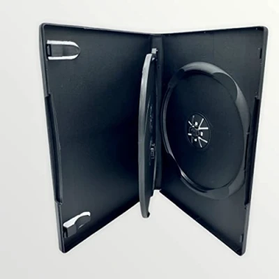 Image of 25 x Dragon Trading 3 Disc Black CD DVD BLU RAY Cases Way Case For Discs Of Any Format With 14mm Spine And Outer Sleeve Artwork Inlay.