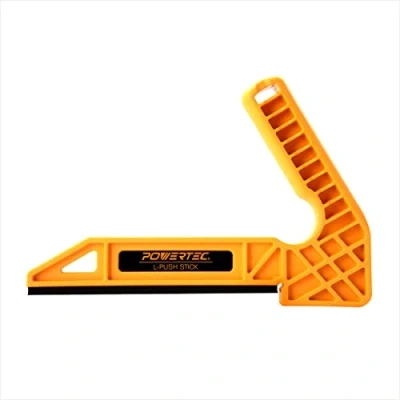 Image of POWERTEC 71452 Plastic L Push Stick Deluxe Shaped Woodworking Tools (Patent Pending)