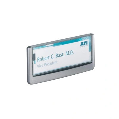 Image of Durable Click Information Sign 149 x 52.5 mm Graphite Door and Wall Includes Fittings Ideal for Offices, Hotels, Public Buildings, etc.