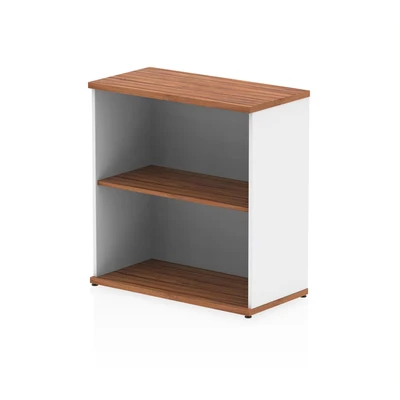 Image of Impulse 800mm Bookcase Walnut and White