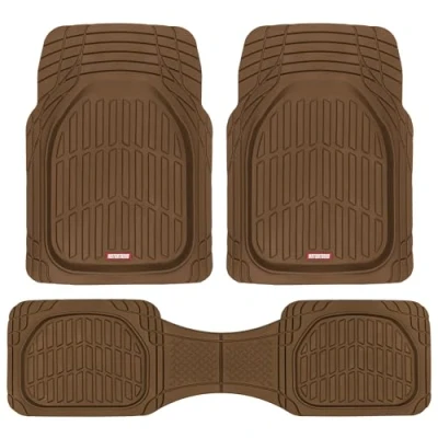 Image of Motor Trend FlexTough Deep Dish All Weather Floor Mats, Waterproof Trim To Fit Mats for Cars, Trucks, SUVs Universal Automotive Liners, Car Accessories