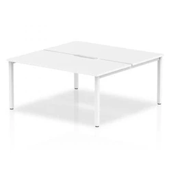 Image of Evolve B2B White Frame Bench Desk 1600 (2 Pod) BE146