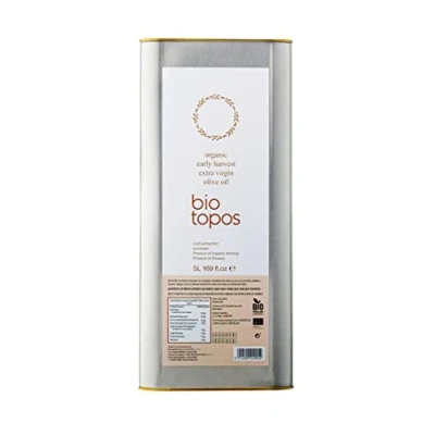 Image of Biotopos 5Litre, Organic Phenolic Extra Virgin Olive Oil,New Early Harvest October 2023 Fresh Koroneiki,Cold Extracted,Family Farm from Messinia Greece,5L