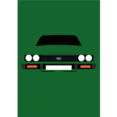 Image of Ford Capri MK3 Retro Motor Company Greeting Card