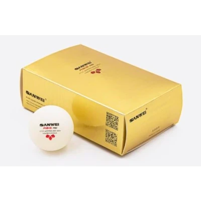 Image of Sanwei 3 Star ABS Professional Table Tennis Balls Pack of 6 White ITTF approved Competition Ping Pong
