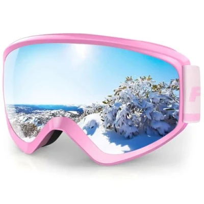 Image of Findway Kids Ski Goggles,Skiing Goggles Snow for Boys Girls Childrens Junior Childs Teen Age 3 4 5 6 7 8 9 10 11 12 13 14 15 16 Years OTG Over Glasses Anti Fog,100% UV Protection,Helmet Compatible