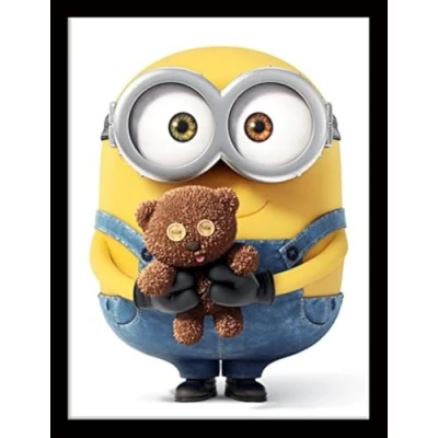 Image of MINIONS FP11577P PL &quot; Bob Memorabilia Canvas Print, Multi Colour, 30 x 40 cm