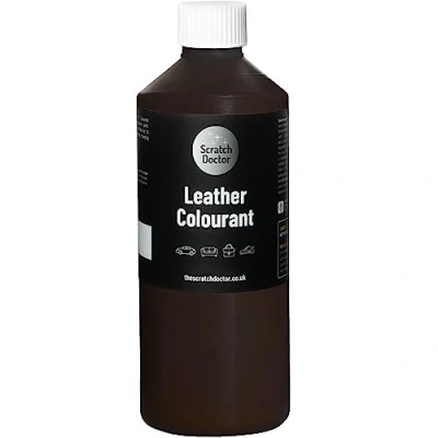 Image of Scratch Doctor Leather Colourant Restore &amp; Repair Faux Vinyl Paint for Furniture Sofas Car Seats Shoes Handbags (Chocolate, 500ml)