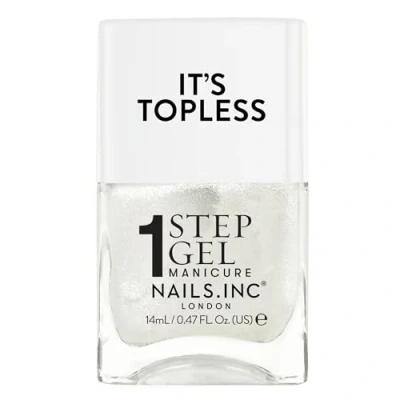 Image of Nails Inc It&#039;s Topless Gel Nail Polish, 4 in 1 Base Coat, Treatment, Color &amp; Top Long Lasting, Strong, Chip Free Nails, Glossy Salon Quality Manicure At Home, Vegan, Cruelty Free, Shade Sydney