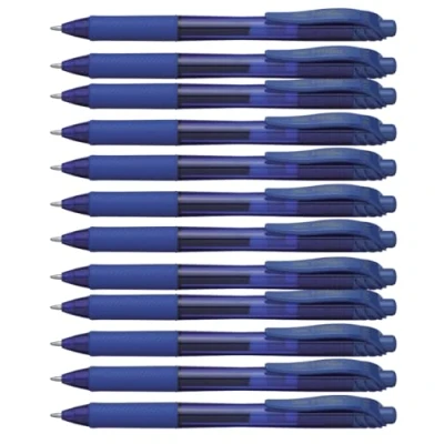 Image of EnerGel X Retractable Gel Rollerball Pen, 1.00mm Tip, Blue Ink, (1 Pack of 12 Pens)