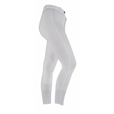 Image of Wessex Shires Knitted Riding Breeches in White Ladies 32,