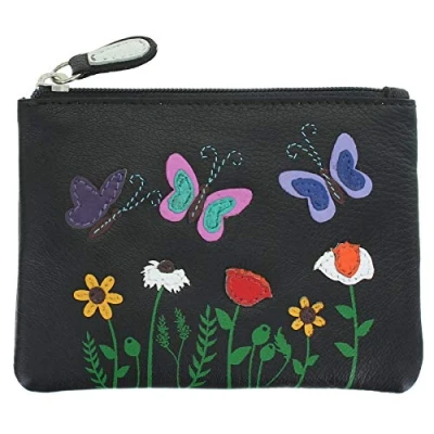 Image of Mala Leather Sophia Collection Soft Coin Purse RFID 4215_42 Black