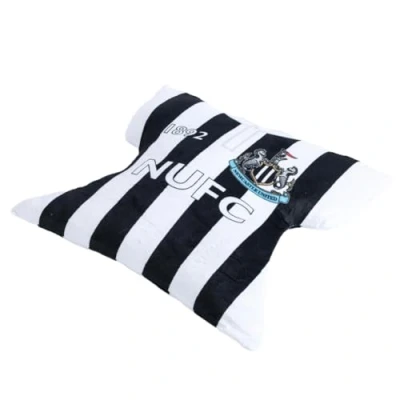 Image of Newcastle United FC Shirt Cushion, 35 x 30 cm, Black and White, 1996 Retro Kit, 100% Polyester