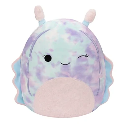 Image of Squishmallows 14 Inch Dottie Pink and Blue Tie Dye Sea Slug Large Ultrasoft Official Kelly Toy Plush