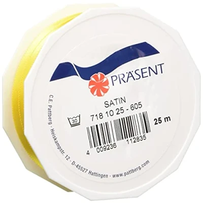 Image of C.E. Pattberg SATIN yellow gift ribbon, 27 yards for Wrapping Gifts, 0.39 inches width, Ribbon Decorating &amp; Crafting, Decorative every occasion