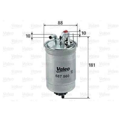 Image of 8Z0127435 Fuel Filter VALEO 587560 In Line 10mm AUDI: A2