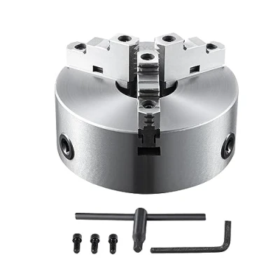 Image of VEVOR 3 Jaw Lathe Chuck, 8&#039;&#039;, Self Centering 0.16 8 in/4 200 mm Clamping Range with T Key Fixing Screws Hexagon Wrench, for 3D Printer Machining Center Milling Drilling Machine