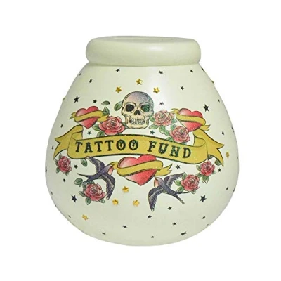 Image of Pot Of Dreams Ceramic Money Smash Box Savings Jar Tattoo Fund