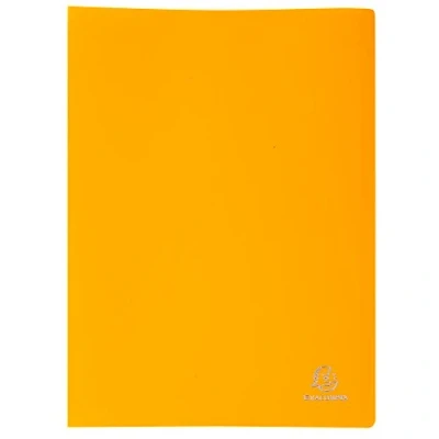 Image of Exacompta Ref 8529E Soft PP Display Book Suitable for A4 Documents, Made from Polypropylene, Lightweight, 20 Pockets, 40 Viewing Pages Yellow Cover