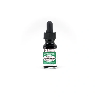 Image of Dr. Ph. Martin&#039;s Radiant Concentrated Water Color, 0.5 oz, Moss Green (24B)