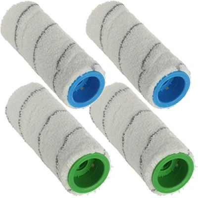Image of Qualtex Original Quality 2x Twin Washable Roller Set For Karcher FC3 Cordless Premium FC5 Wet &amp; Dry Hard Floor Vacuum Cleaner Total of 4 Rollers