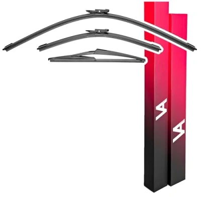 Image of VIA ALBION® Wiper Blades for VAUXHALL CORSA D (2007 2015) All Weather Front &amp; Rear Wipers Set
