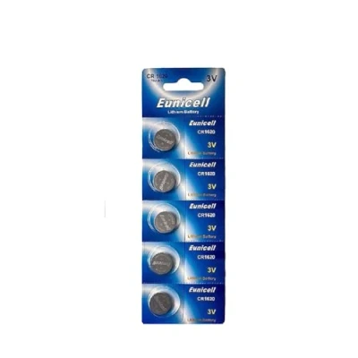 Image of 5 x Eunicell 3.0v Lithium Coin Cell CR1620 Batteries