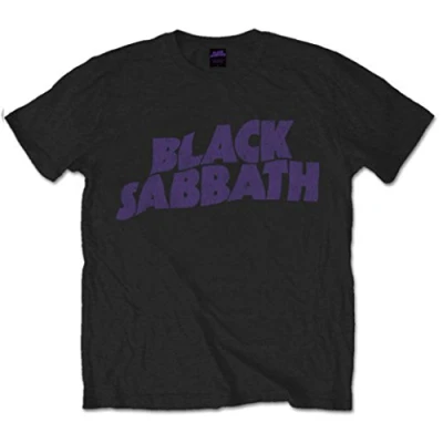 Image of Black Sabbath Wavy Logo Vintage Official Tee T Shirt Mens Unisex (Large)