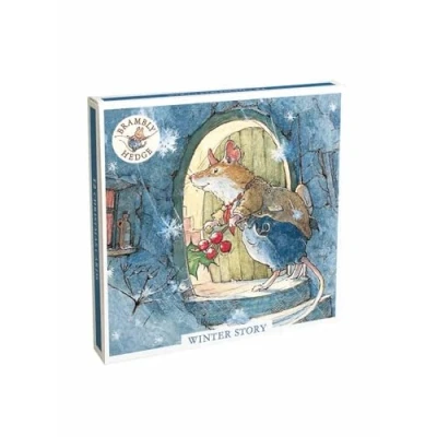 Image of Museums &amp; Galleries Box of 12 Artistic Christmas Cards &#039;Winter Story&#039; Cards, 6 Each 2 Designs from the Brambly Hedge Range, Multi, 170 x 23mm