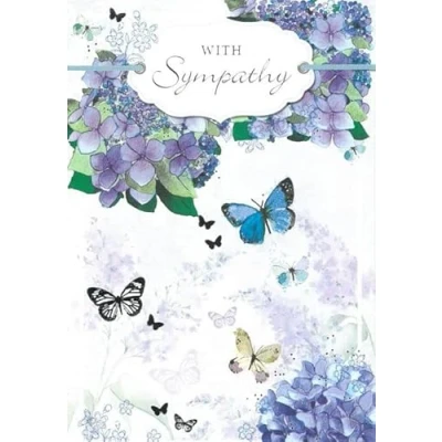 Image of Simon Elvin With Sympathy card, 13.5cm x 19.5cm