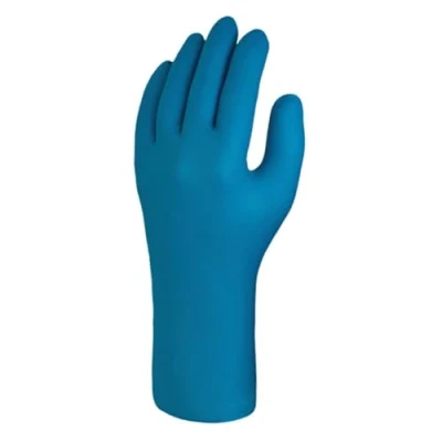 Image of Skytec TX830 Blue Disposable Nitrile Gloves non Latex, Powder &amp; Silicon Free Examination with High Grip(Box of 50) Medium