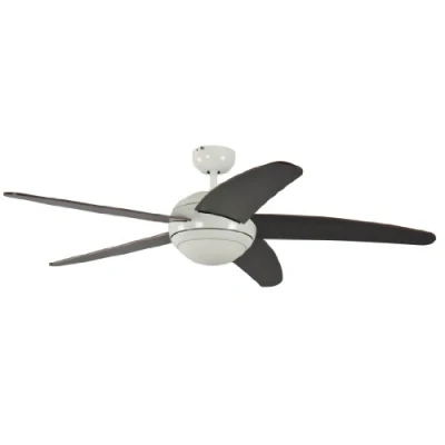 Image of Ceiling Fan Melton White 52 inch with Light and Remote Control Blades Wanaque