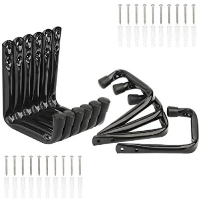 Image of pipabiba 10 Pack Wall Mount Garage Storage Hooks, 10cm Heavy Duty Steel Utility Hanger for Organize Garden Tools, Bags, Hoses, Toy (12cm x 10cm)