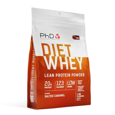 Image of PhD Nutrition Diet Whey High Protein Lean Matrix, Salted Caramel Powder, 16g of Protein, 40 Servings Per 1 kg Bag