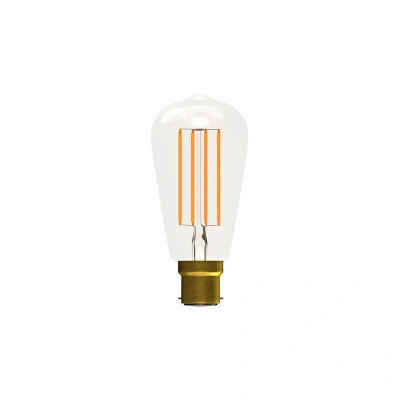 Image of Squirrel Cage Clear Non Dimmable LED Filament Bulb 3.3W B22 2700K Bell Lighting