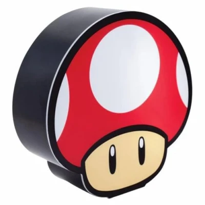 Image of Paladone Super Mushroom Box Light Officially Licensed Mario Desk Light, Collection Gift for Bros Fan, 15 cm, Battery Powered