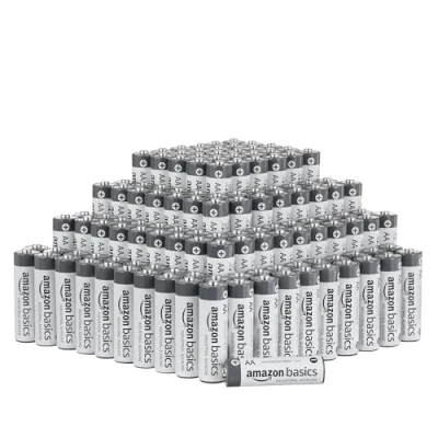 Image of Amazon Basics 200 Pack AA Alkaline Industrial Batteries, 1.5 Volt, 5 Year Shelf Life