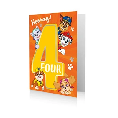Image of Danilo Promotions Official Paw Patrol Age 4 Birthday Card, Multi, PA077