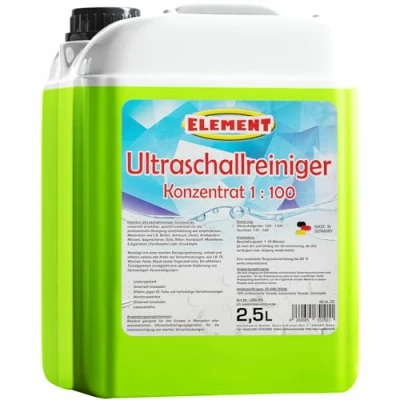 Image of Ultrasonic Cleaner I Concentrate 1:100 2.5 Litres for Cleaning Glasses, Jewellery, Watches, Coins and Other Small Parts in Bath
