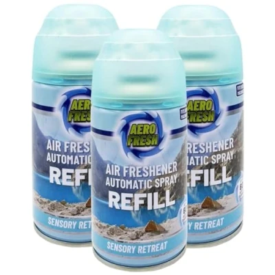 Image of 3 X FRESH AUTOMATIC SPRAY REFILLS 250ML AIR FRESHNER ODOURS CHOSE YOUR OWN (Sensory Retreat)