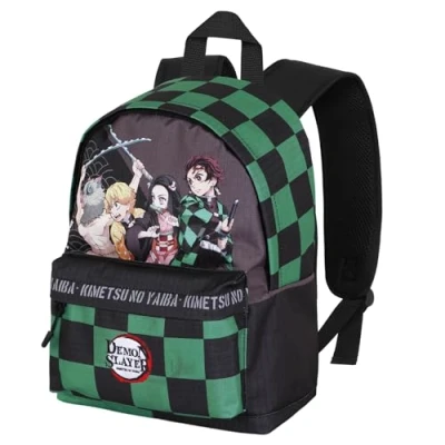 Image of Demon Slayer Akushon Small Fan HS Backpack, Multicolour, 25 x 35 cm, Capacity 12 L