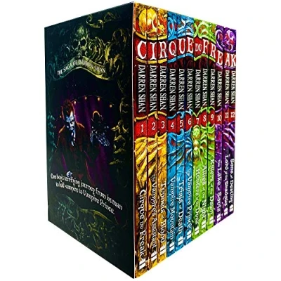 Image of The Saga of Darren Shan Pack, 12 books, RRP £71.88 (Allies Night,Cirque du Freak,Hunters Dusk,Killers Dawn,Lake Souls,Lord Shadows,Sons Destiny,Vampire Prince,Vampire&#039;s Assistant,Trials Death,Tunnels Blood,Vampire Mountain).