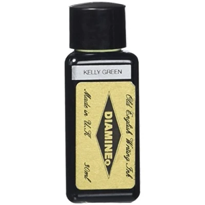 Image of Diamine 30ml Kelly Green fountain pen ink bottle