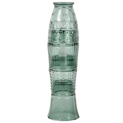 Image of Lesser &amp; Pavey Fish Design Stacking Glass Tumblers, Green