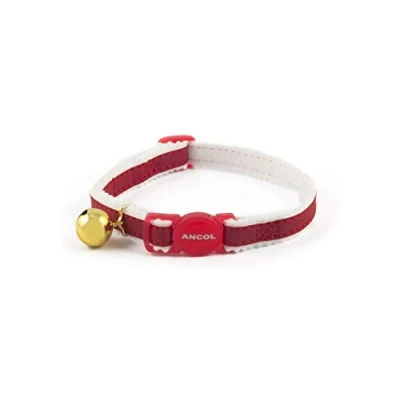 Image of Ancol Reflective Safety Buckle Cat Collar Red