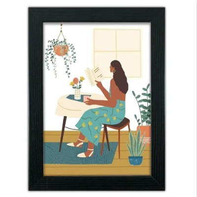 Image of MH Home Photo Frame, Picture Certificate Freestanding &amp; Wall Mountable (Black, A4 (21 x 30 cm))