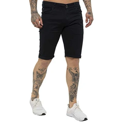 Image of Kruze Mens Chino Shorts Branded Designer Jeans Casual Blue Black Red Tan, BNWT 34 Navy