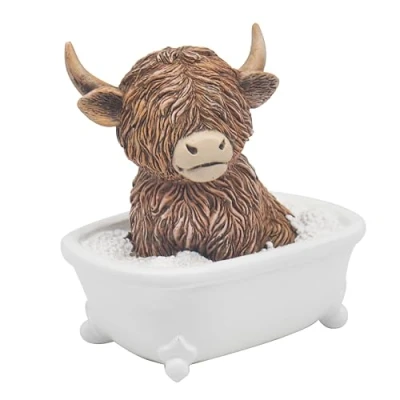 Image of L &amp; P Home Gifts Highland Cow Soaking, One Size